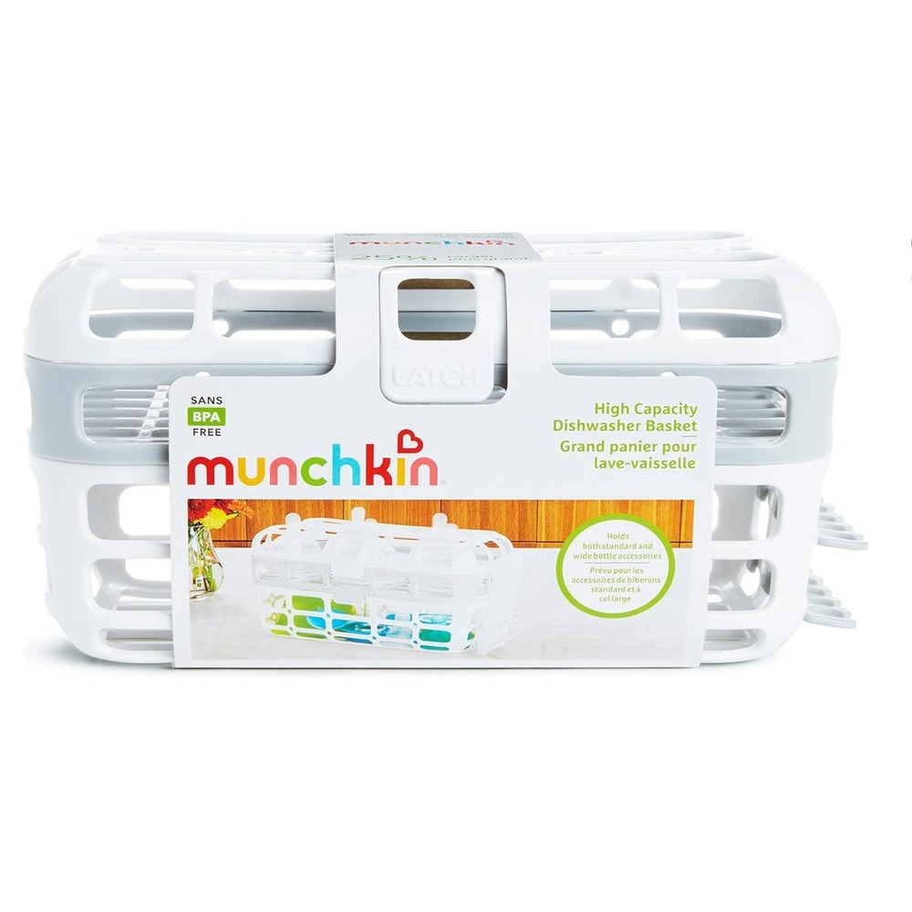 Munchkin Dishwasher Basket Baby OS Grey High Capacity NWT